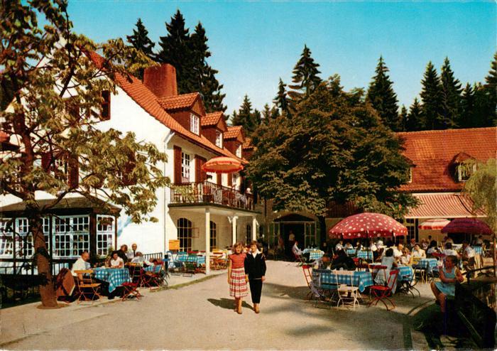 Leopoldstal Lippe Waldhotel Pension Silbermuehle Freiterrasse