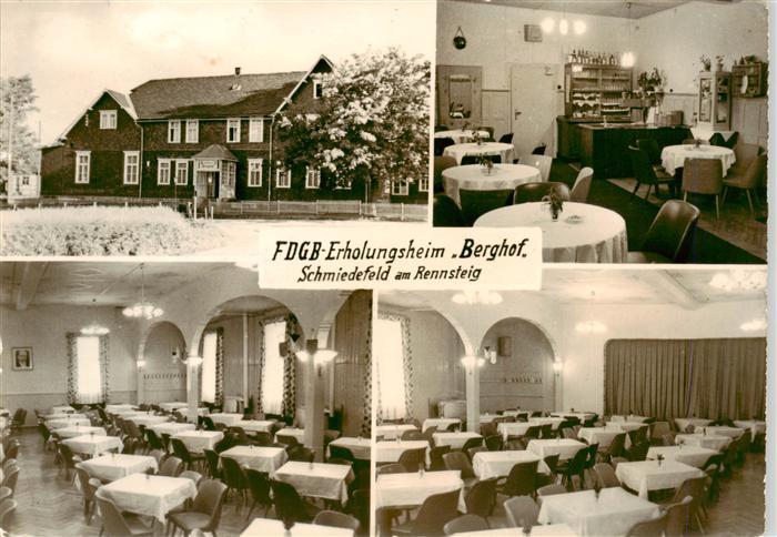 Schmiedefeld Rennsteig FDGB Erholungsheim Berghof Gastraeume