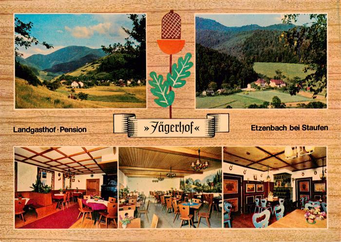 Etzenbach Staufen Breisgau Landgasthof Pension Jaegerhof Gastraeume Panorama