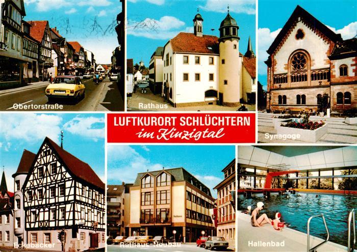 Schluechtern Obertorstrasse Rathaus Synagoge Eckebaecker Rathaus Neubau Hallenba