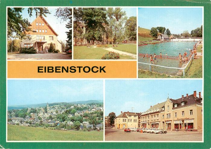 Eibenstock Buehlhaus Ernst Thaelmann Gedenkstaette Freibad Panorama Karl Marx Pl