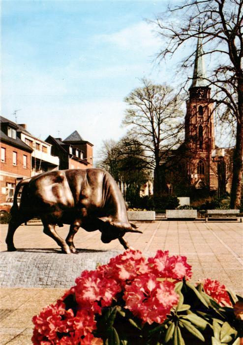 Brand Aachen Marktplatz mit Stier