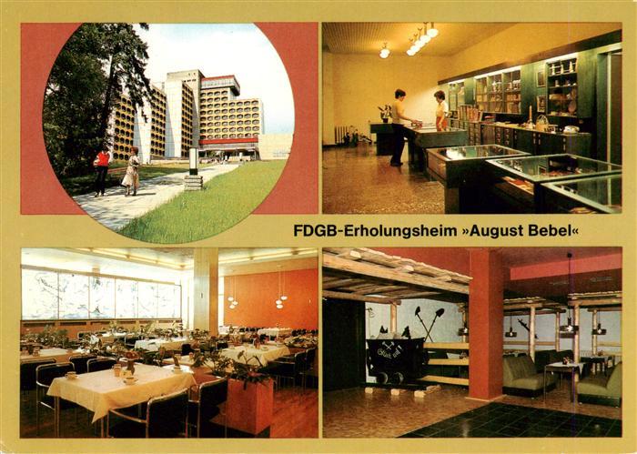 Friedrichroda FDGB Erholungsheim August Bebel Souvenir Basar Urlauberrestaurant