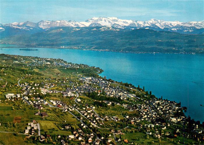 Maennedorf ZH Fliegeraufnahme am Zuerichsee