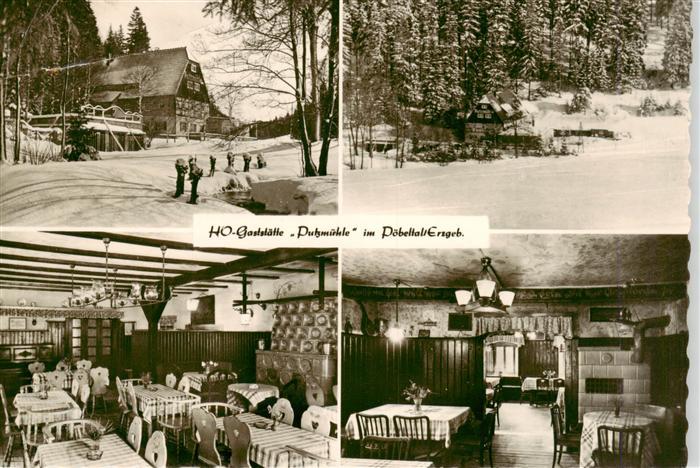 Poebeltal Schmiedeberg Osterzgebirge HO Gaststaette Putzmuehle Gastraeume