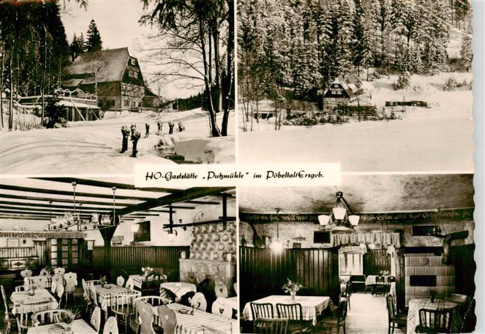 Poebeltal Schmiedeberg Osterzgebirge HO Gaststaette Putzmuehle Gastraeume