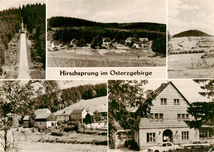 Hirschsprung Sprungschanze Panorama Teilansicht Gasthaus