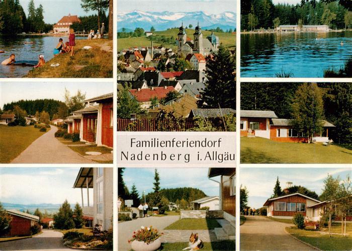 Lindenberg Allgaeu Familienferiendorf Nadenberg Teilansichten Panorama Seepartie