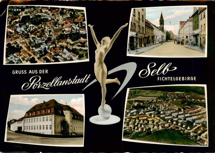 Selb Oberfranken Bayern Fliegeraufnahmen Strassenpartie Gebaeude