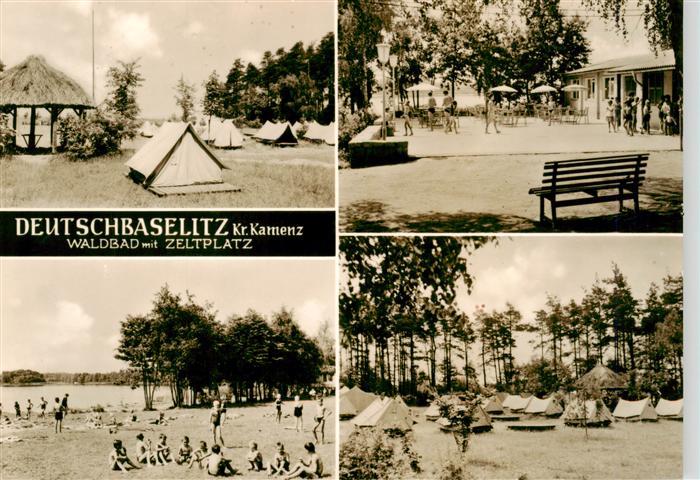 Deutschbaselitz Kamenz Waldbad mit Zeltplatz Teilansichten