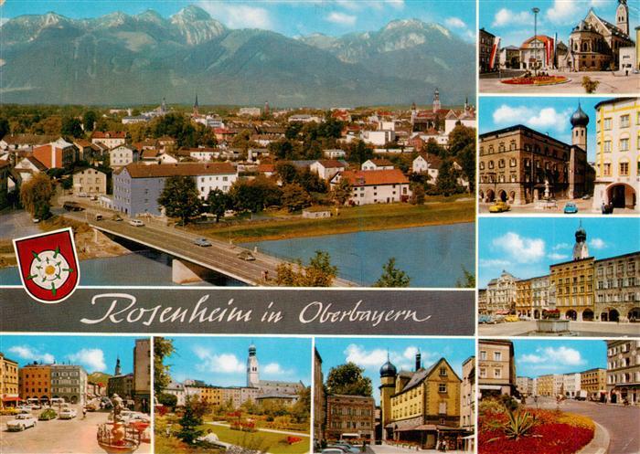 Rosenheim Bayern Panorama Orts und Teilansichten