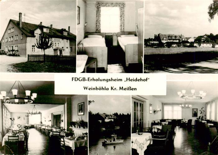 Weinboehla FDGB Erholungsheim Heidehof Gastraeume Zimmer