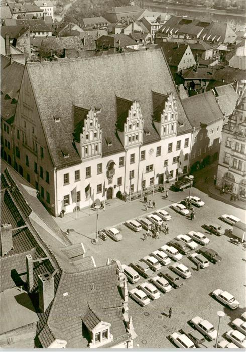Meissen Elbe Sachsen Markt und Rathaus Fliegeraufnahme