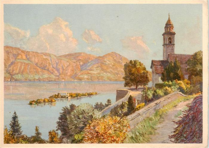 Ronco sopra Ascona Locarno TI Motiv Kuenstlerkarte