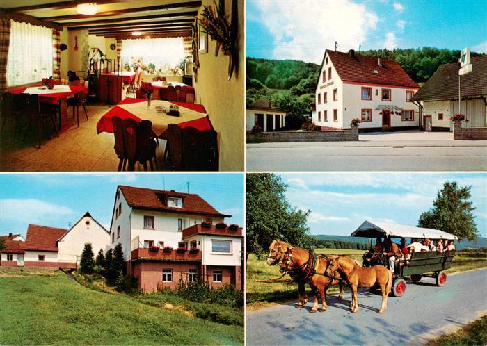 Mespelbrunn Fremdenheim Waldmann Gaststube Pferdebus