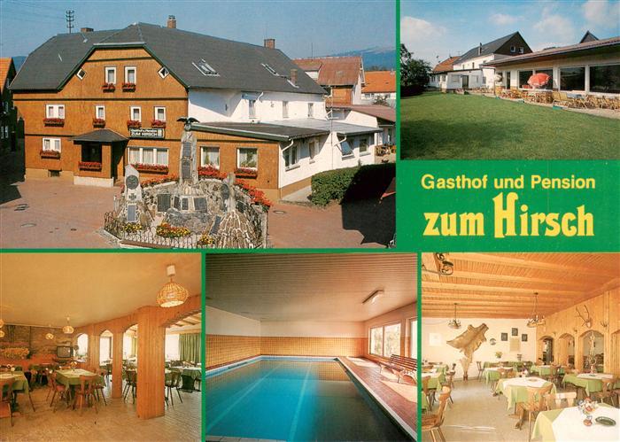 Poppenhausen Rhoen Gasthof Pension zum Hirsch Gastraeume Hallenbad