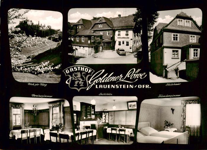 Lauenstein Oberfranken Burgblick Gasthof Goldener Loewe Gaestehaus Vereinszimmer
