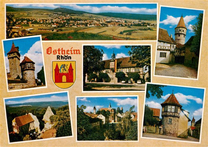 Ostheim  Rhoen Panorama Kirchenburg Wehrtuerme Stadtmauer Rathaus