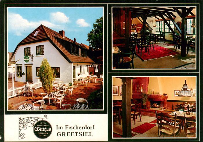 Greetsiel Krummhoern Aurich Niedersachsen Hotel Restaurant Witthus Gastraeume