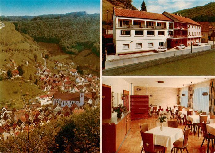 Wiesensteig Goeppingen BW Hotel Pension zur Tuerkei Gastraum Blick ins Tal