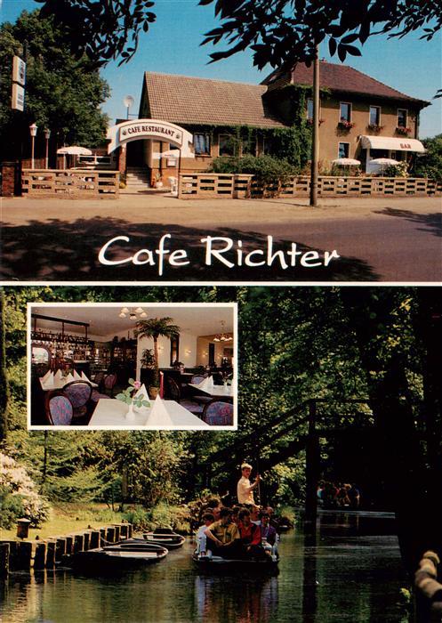 Luebbenau Spreewald Cafe Richter Gastraum Spreewaldpartie