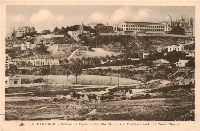Carthage  Karthago Carthago Tunesie Colline de Byrsa Chapelle St Louis et Etabli