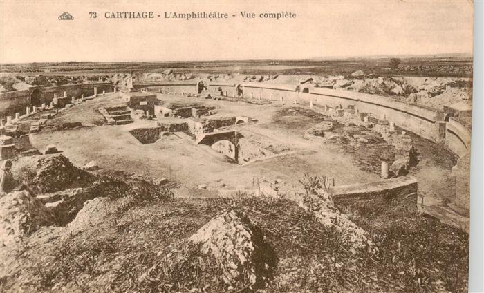 Carthage  Karthago Carthago Tunesie Amphitheatre Vue complete