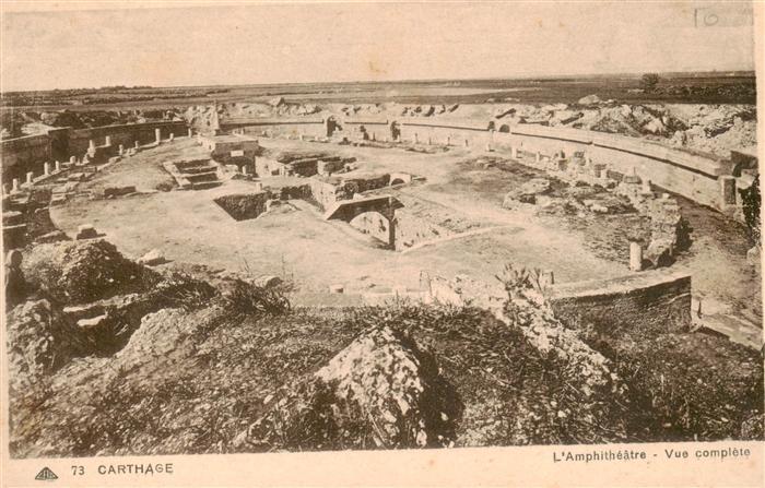 Carthage  Karthago Carthago Tunesie Amphitheatre Vue complete