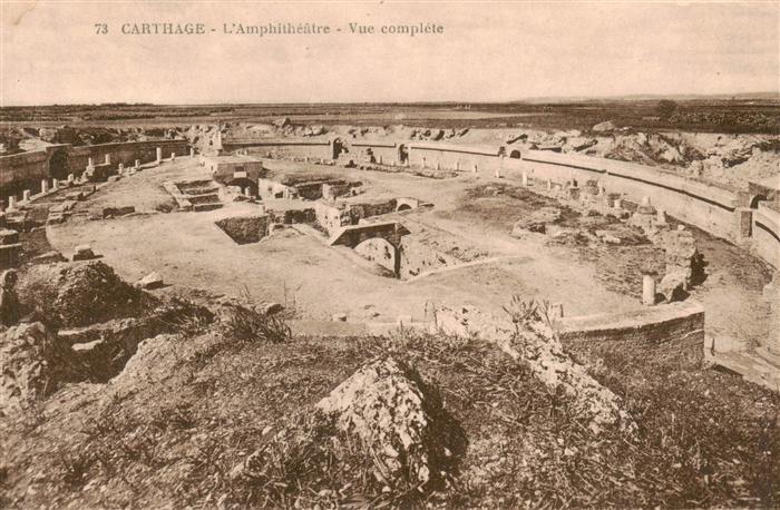 Carthage  Karthago Carthago Tunesie Amphitheatre Vue complete