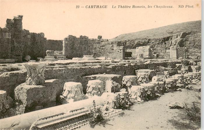 Carthage  Karthago Carthago Tunesie Le Theatre Romain les Chapiteaux