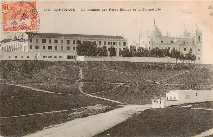 Carthage  Karthago Carthago Tunesie La maison des Peres Blancs et la Primatiale