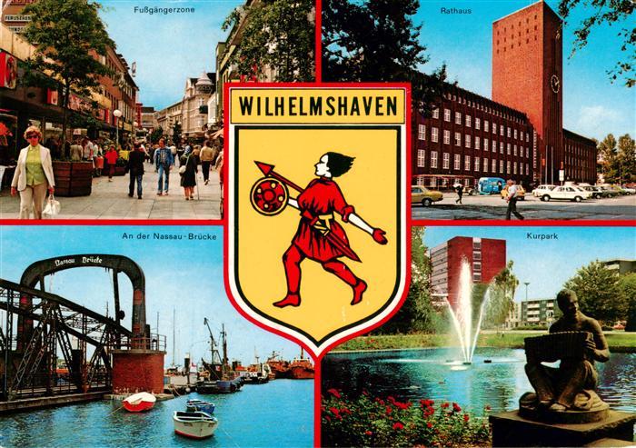 Wilhelmshaven  CITY Fussgaengerzone Rathaus Nassau Bruecke Kurpark