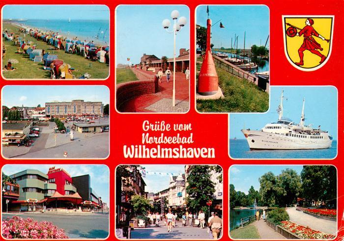 Wilhelmshaven  CITY Strand Bootsliegeplatz Stadtplatz Faehrschiff Fussgaengerzo
