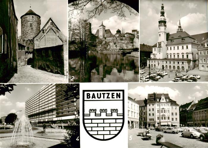 Bautzen Sachsen Nikolaiturm Michaelskirche Rathaus Wohnhochhaus Hauptmarkt