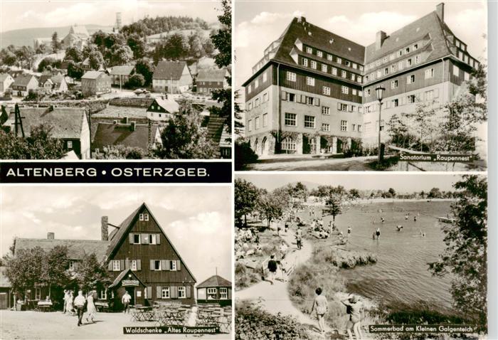 Altenberg  Osterzgebirge Panorama Sanatorium Raupennest Waldschenke Altes Raupen