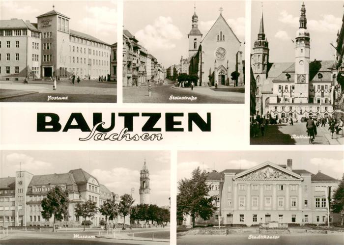 Bautzen Sachsen Postamt Steinstrasse Rathaus Museum Stadttheater