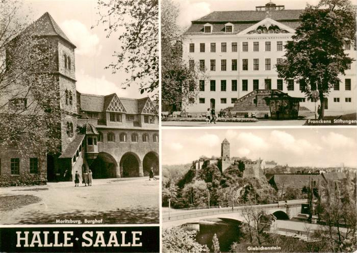 Halle  Saale Moritzburg Burghof Franckens Stiftungen Giebichenstein