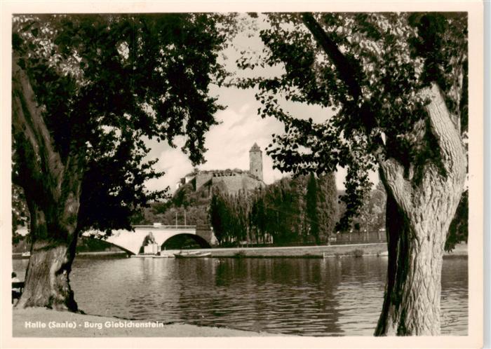 Halle  Saale Burg Giebichenstein Saalepartie