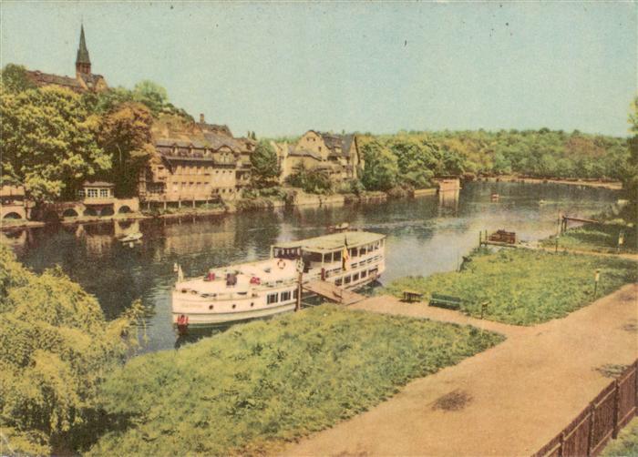 Halle  Saale Saalepartie mit Blick auf Kroellwitz