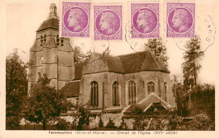 Faremoutiers 77 Seine-et-Marne Chevet de l'Eglise