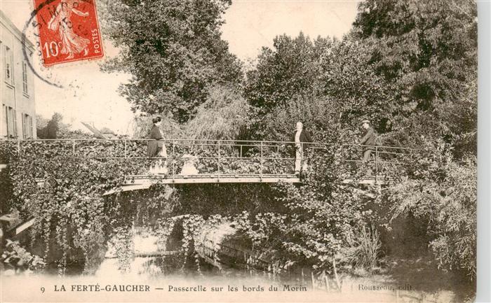 La Ferte-Gaucher 77 Seine-et-Marne Passerelle sur les bords du Morin
