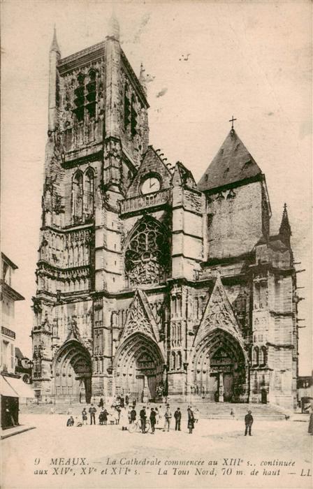 Meaux 77 Seine-et-Marne La Cathedrale commencee La Tour Nord