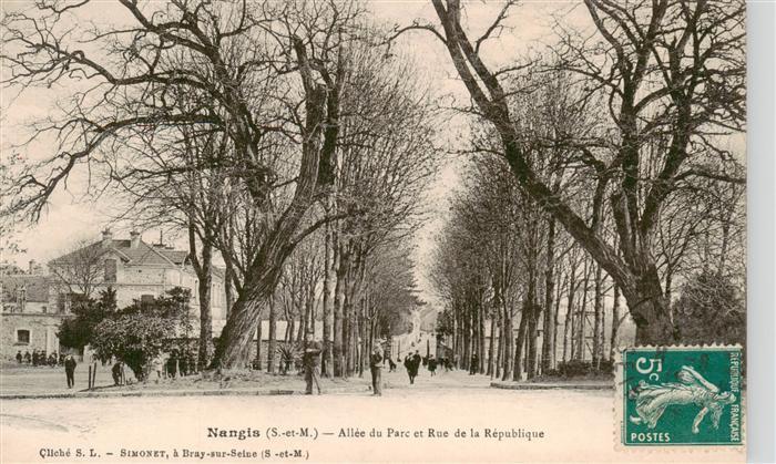 Nangis 77 Seine-et-Marne Allee du Parc et Rue de la Republique
