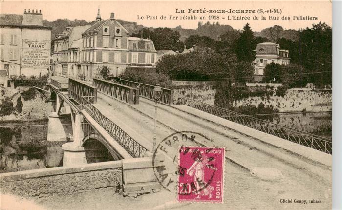 La Ferte-sous-Jouarre 77 Seine-et-Marne Le Pont de Fer retabli en 1918 Entree de
