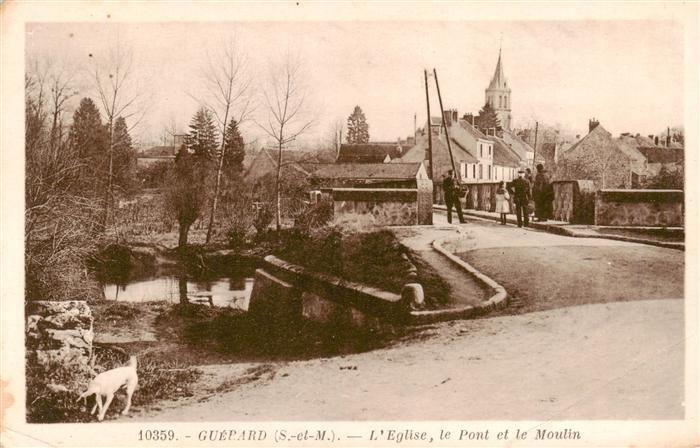Seine-et-Marne Eglise le Pont et le Moulin
