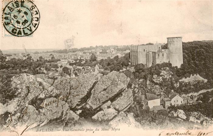 Falaise  14 Calvados Vue generale prise du Mont Myra