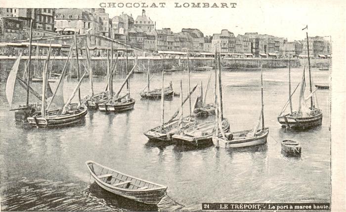Le Treport 76 La port a maree haute