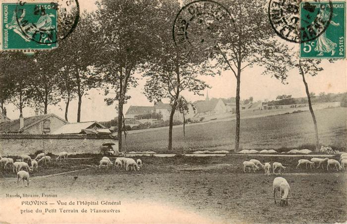 Provins 77 Seine-et-Marne Vue de l’Hopital General prise du Petit