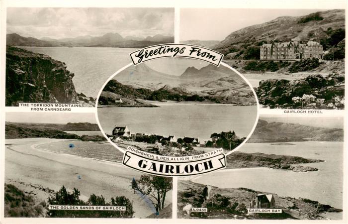 Gairloch Scotland UK Torridon Mountains from Carndears Gairloch Hotel Golden Ger