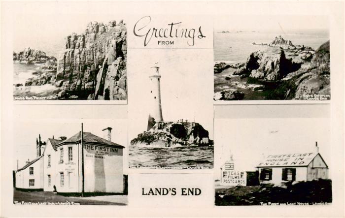 Lands End Penzance Cornwall UK Teilansichten Leuchtturm